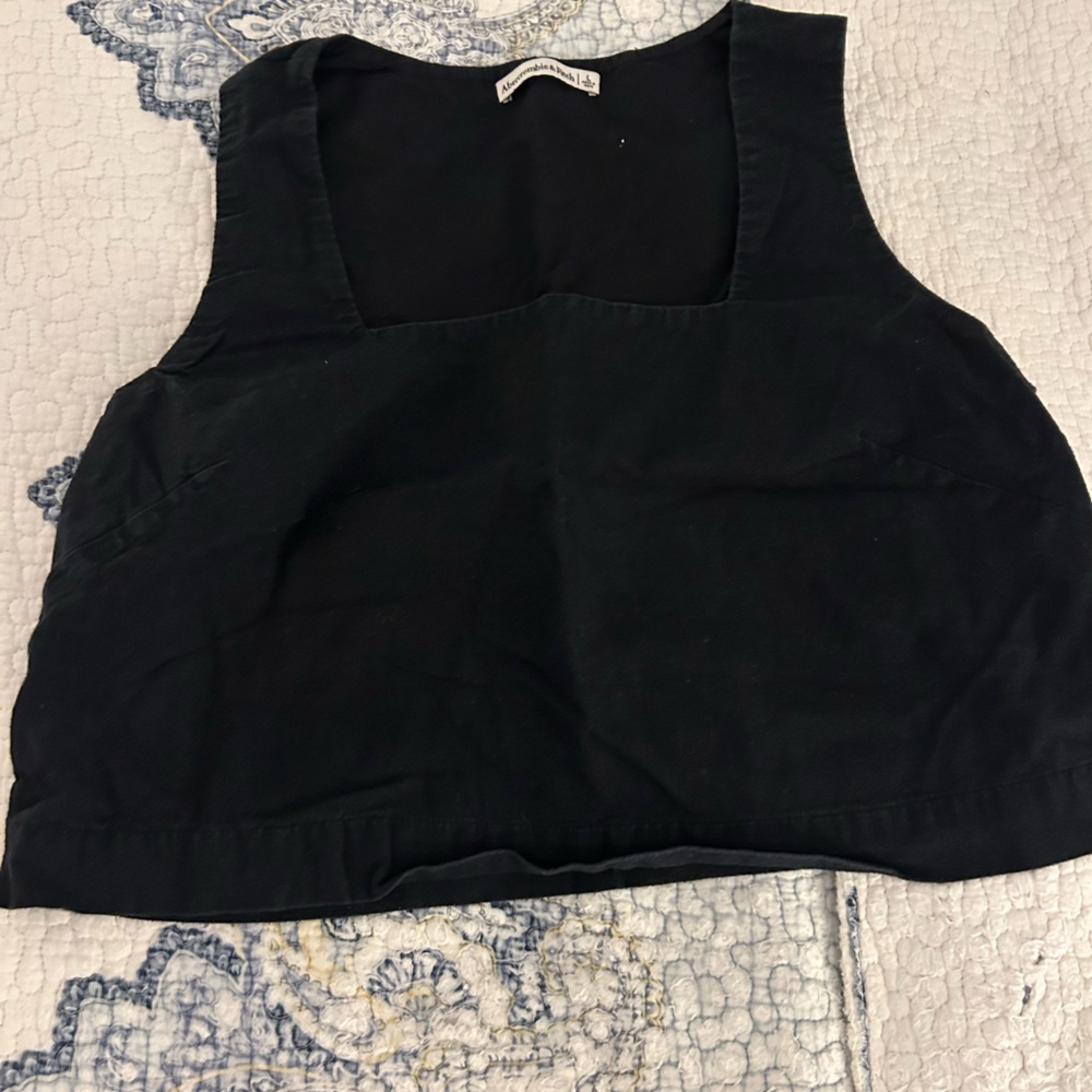 Abercrombie & Fitch Black Crop Tank Top